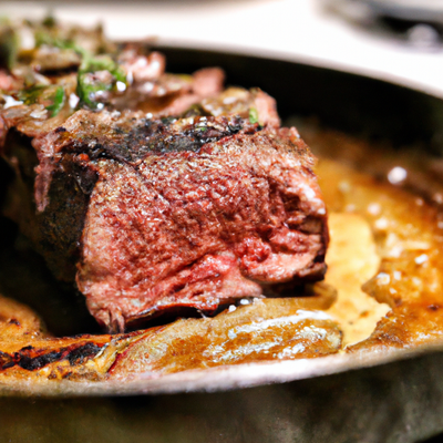 Sizzling Succulence: Classic Grilled Ribeye Steak with a Vermont Touch